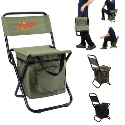 Portable 3-in-1 Outdoor Folding Chair with Cooler Bag