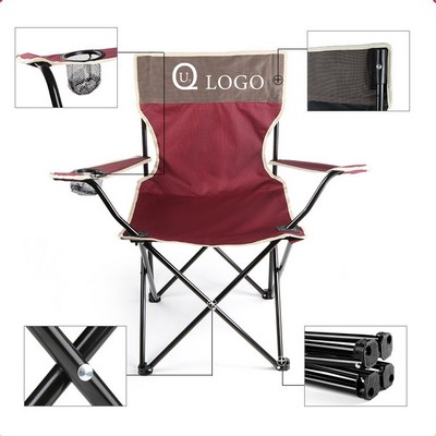 600D Oxford Folding Camping Chair w/ Cup Holder