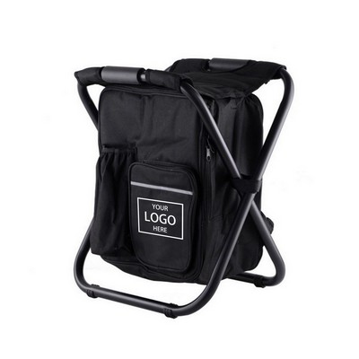 Compact Folding Chair Seat w/Cooler Bag