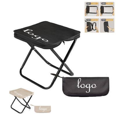 Portable Hand Zipper Bag Folding Stool