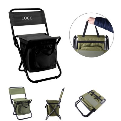 Folding Chair With Cooler Bag