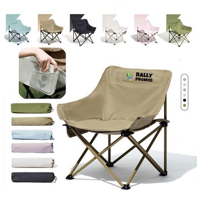 Outdoor Folding Fishing Camping Beach Chair With Pocket