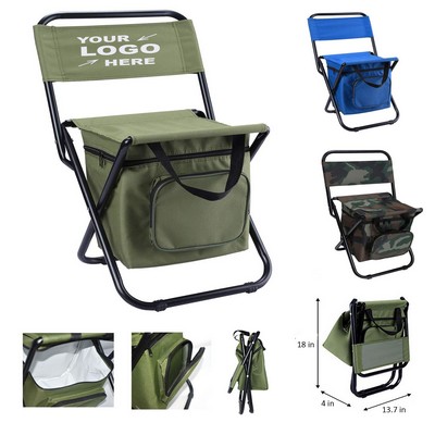 Camping Folding Chair w/Cooler Bag