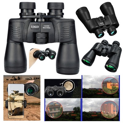 12X Waterproof Binoculars with Enhanced Clarity