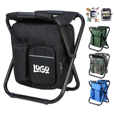 Foldable Waterproof Oxford Cooler Backpack Camping Chair